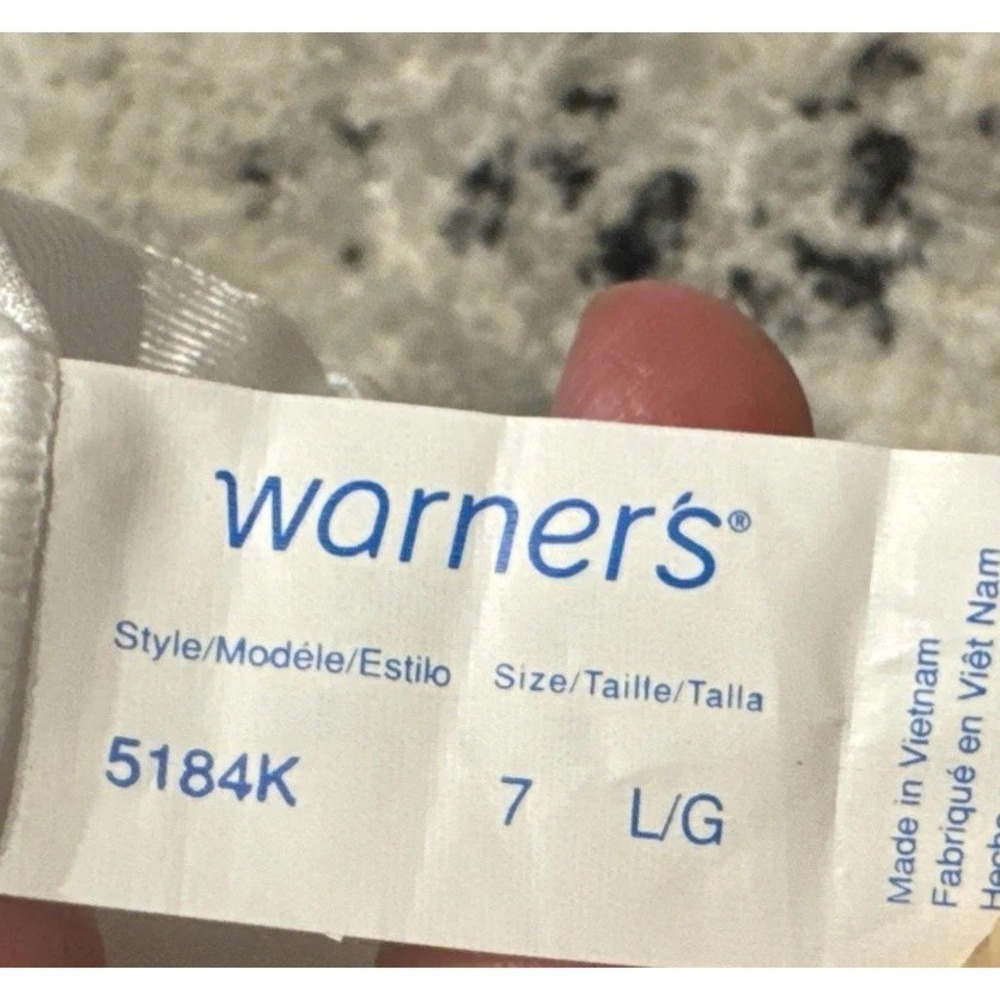 Warner's Vtg 5184K Nylon White Panties Full Brief Underwear Sz 7 Large Womens - Picture 3 of 4